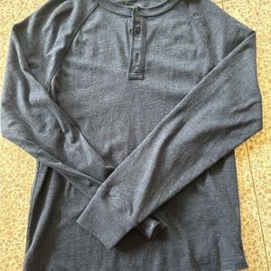 GAP Charcoal Long Sleeve Henley Shirt